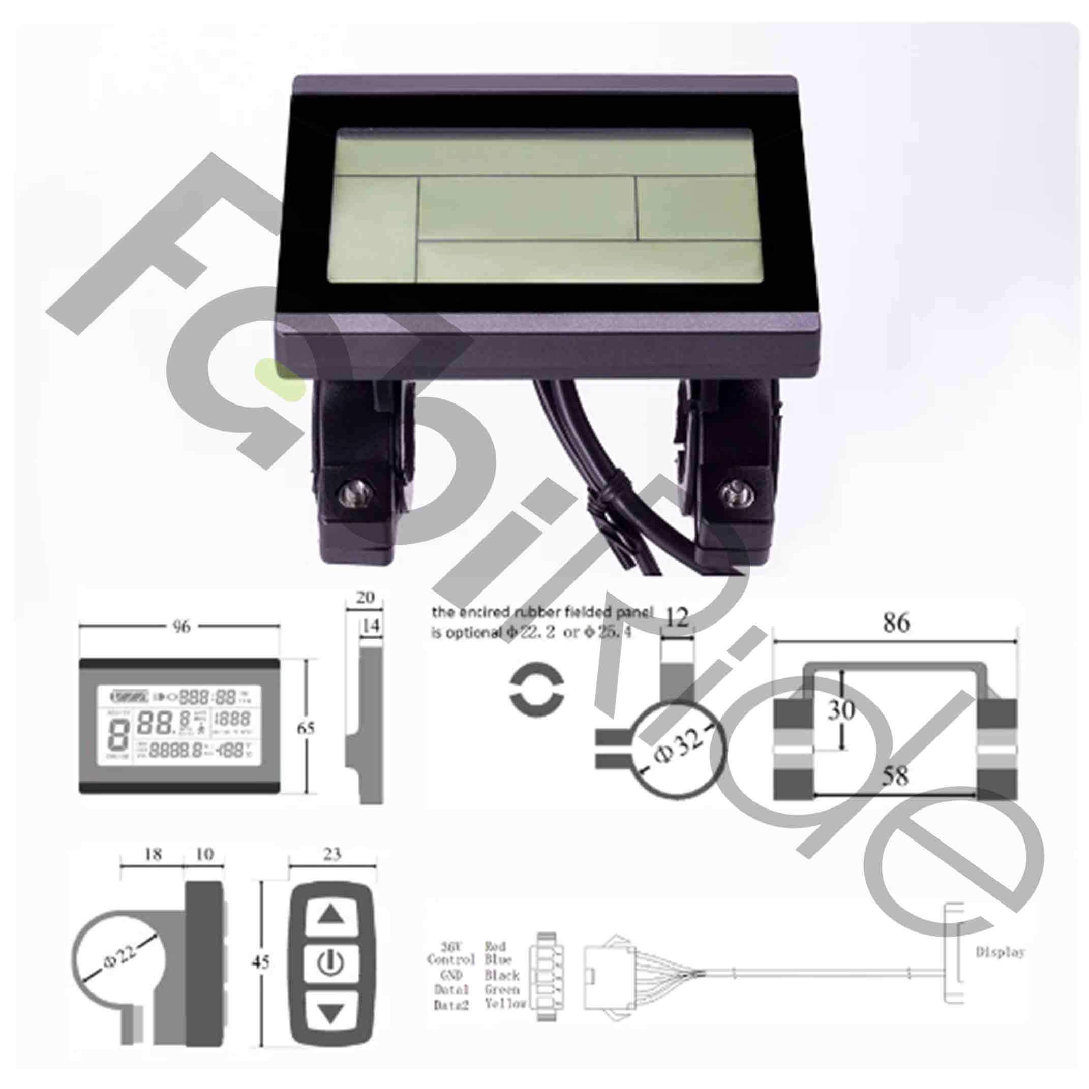 48V 1500W KT Variklio valdiklis su ekranu LCD3 – Bild 3