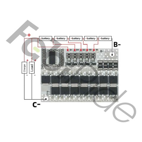 BMS 5S 18V 100A Schutzplatine für Li-Ion- und Li-Po-Akkupacks