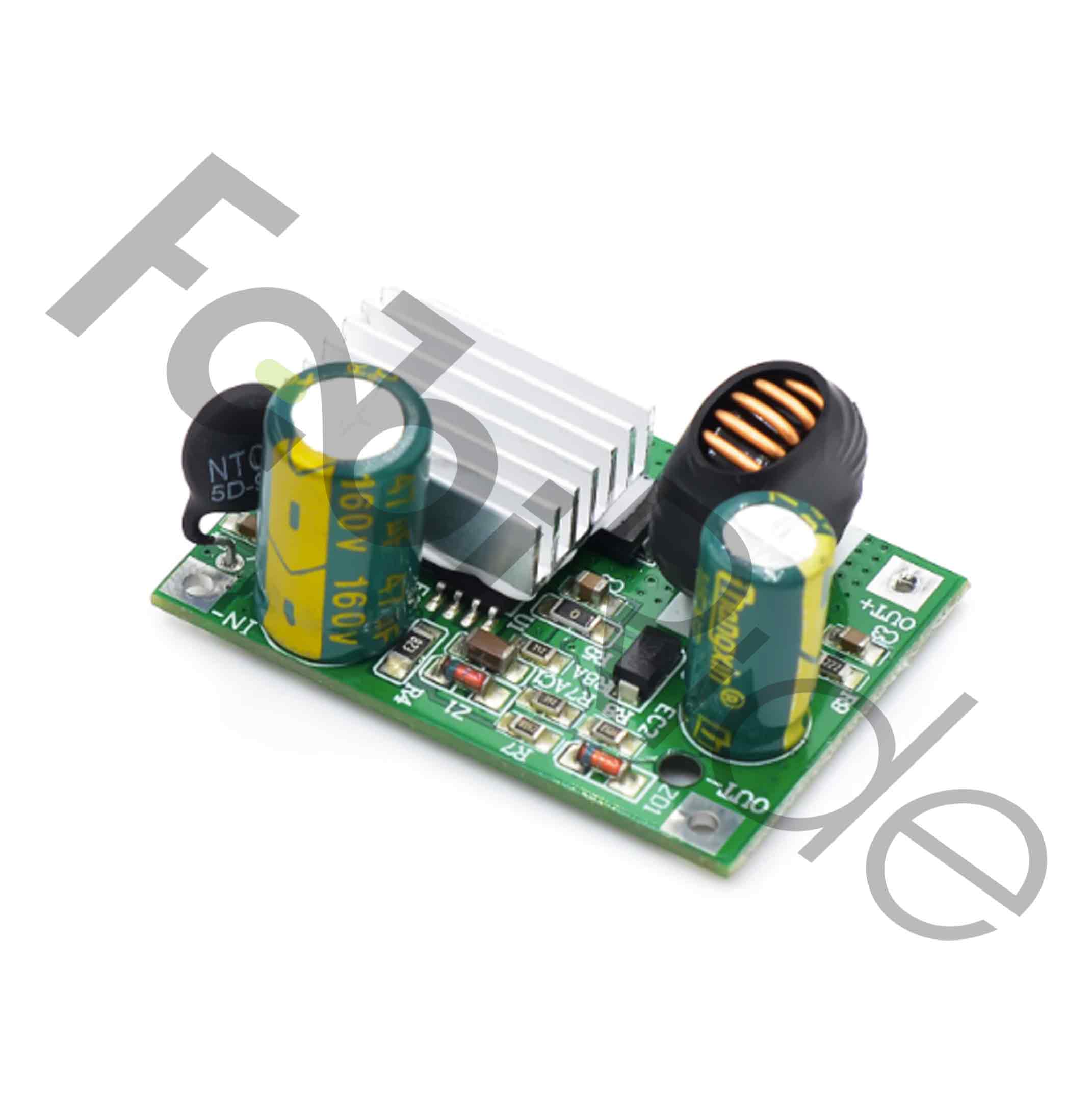 DC-DC Step-down Wandler 12V 3A mit Klemmen für +Vin, GND und 12V Ausgang