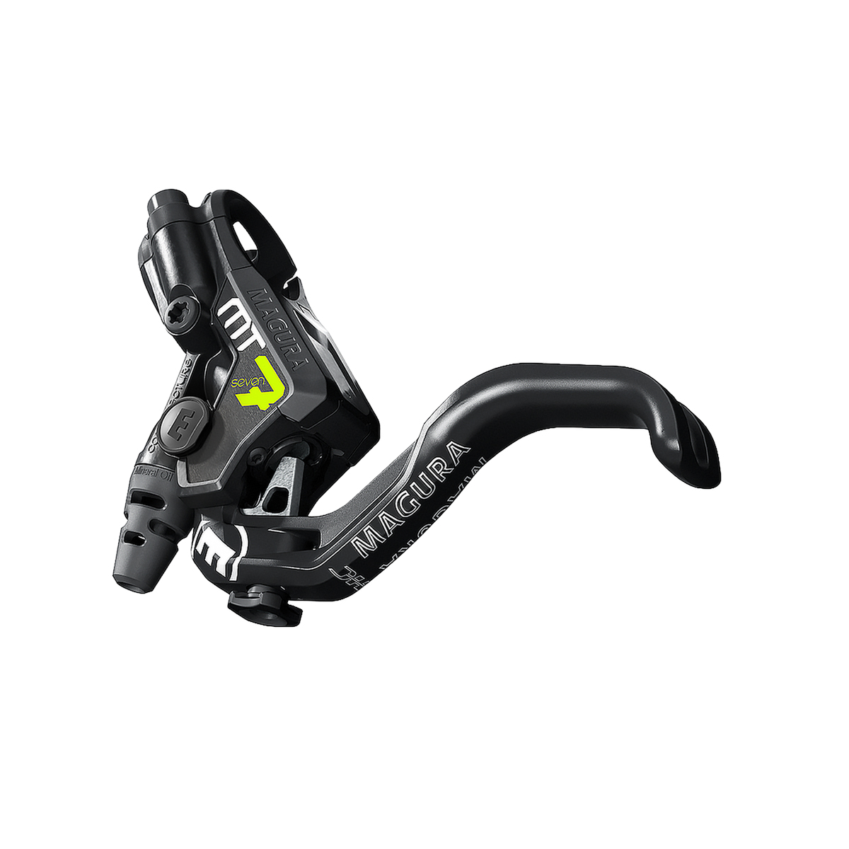 Magura MT7 PRO stabdžių rankenėlė su vieno piršto HC aliuminio svirtele ir radialiniu pagrindiniu cilindru