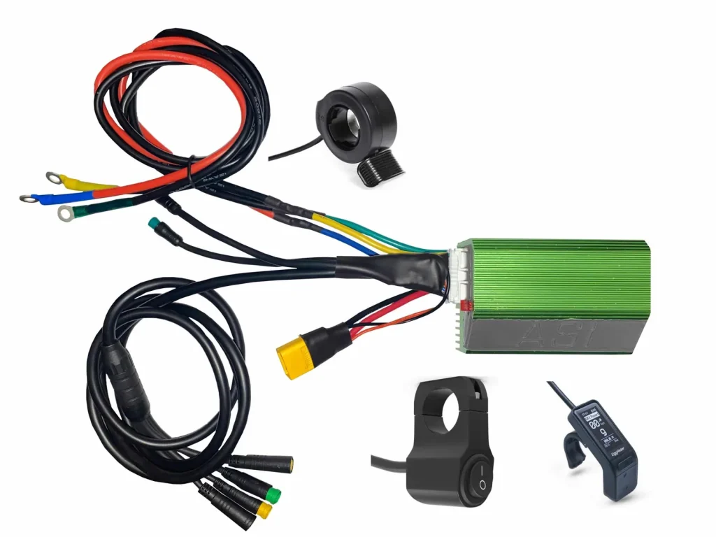 ASI BAC855 INOKIM OX Kit mit dem Display Eggrider V2, dem Ein- und Ausschalter und dem Daumengas