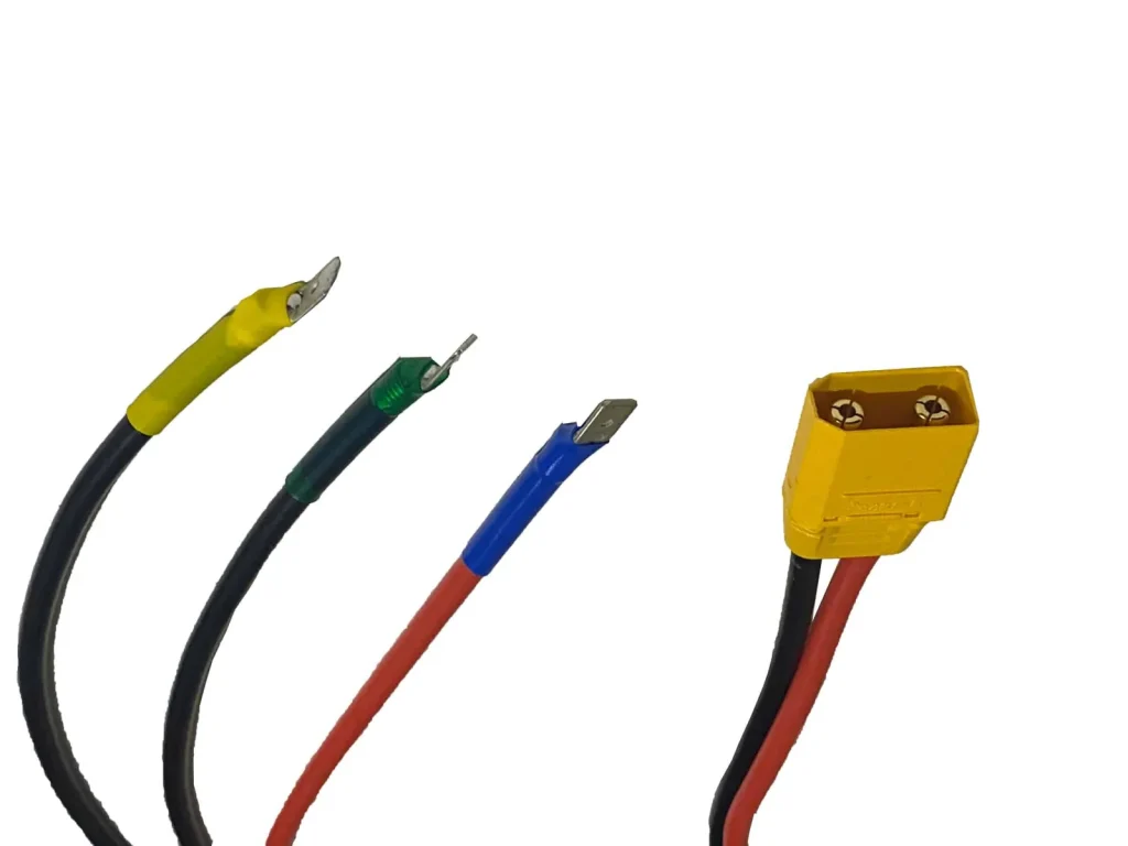 Phasenkabel des Motors und Akkustecker XT90 des ASI BAC855 BBSHD Kits